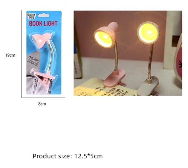 Mini Book Light with Clip  | Portable LED Reading Lamp with Eye Protection | Random Color